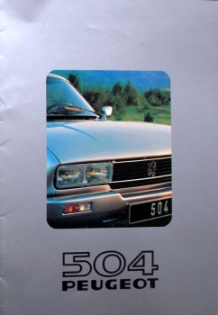Peugeot 504 Coupe Cabriolet Modellprogramm 1980 Automobilprospekt (3732)